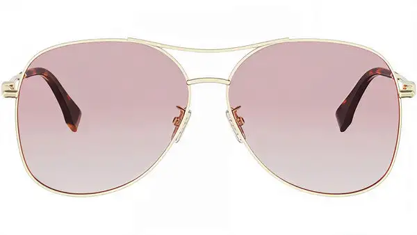 Fendigraphy Light Gold Pilot Sunglasses