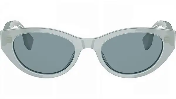 Lettering Sage Green Oval Sunglasses