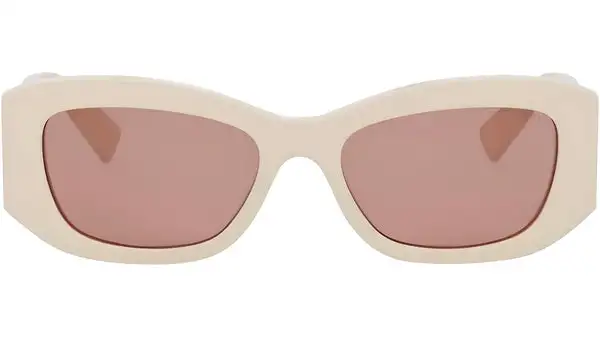 Bvlgari Roma White Geometric Sunglasses