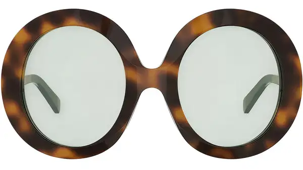 CELINE Disc Tortoise Round Sunglasses