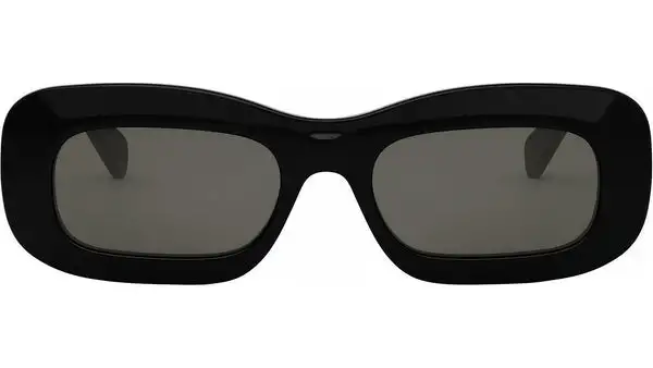 3 Dots Black Rectangle Sunglasses