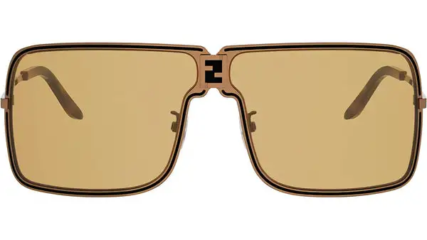 Fendiness Brown Mask Sunglasses