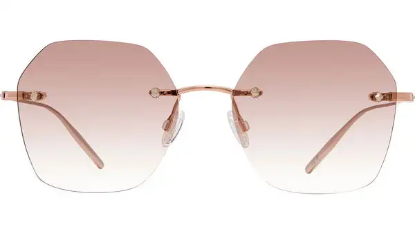 Rhonda Gold Geometric Sunglasses