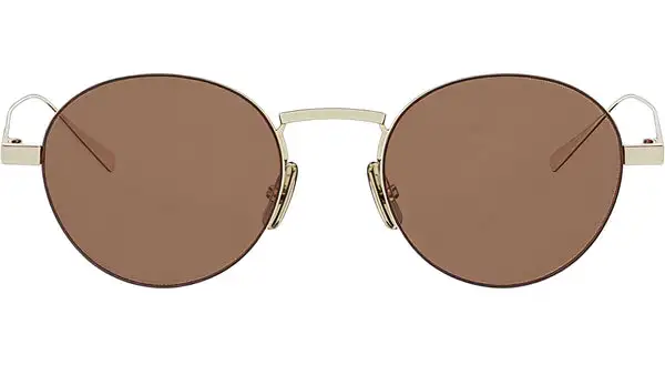 CELINE Metal Shiny Gold Round Sunglasses