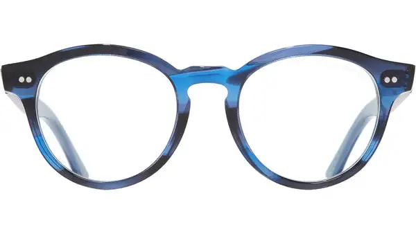 1378S Optical 12 Avana Blu Striato Occhiali da Vista Rotondi