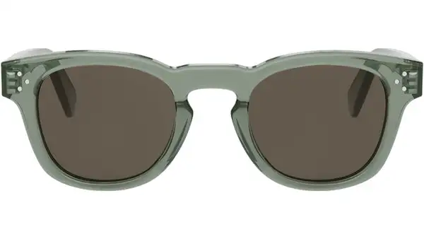 3 Dots Green Square Sunglasses