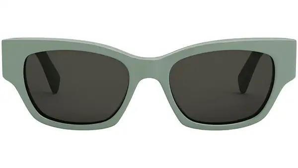 CELINE Monochroms Green Rectangular Sunglasses