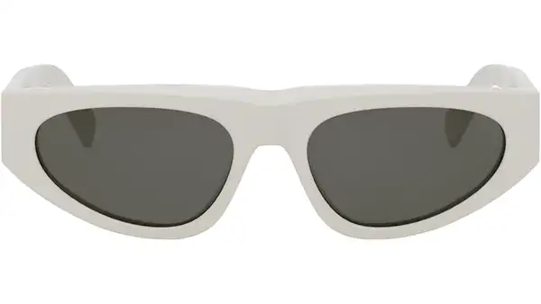 Monochroms White Geometric Sunglasses