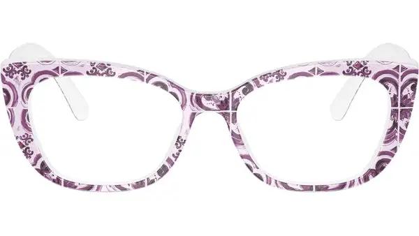 0DX3357 3459 Occhiali da Vista Cat Eye Majolica Viola