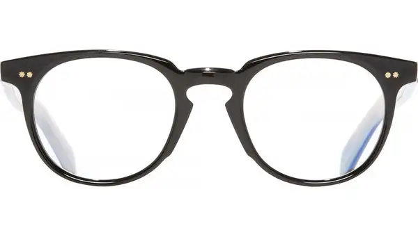 GR09 Optical 01 Nero Su Corno Occhiali da Vista Rotondi