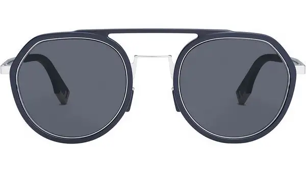 Fendi Light Blue Round Sunglasses