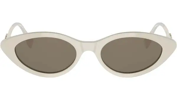 Fendigraphy White Cat Eye Sunglasses