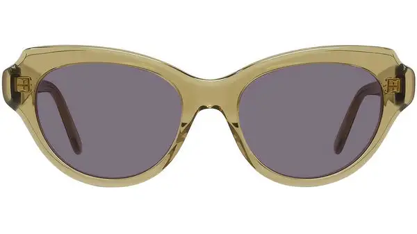 Slim Green Cat Eye Sunglasses