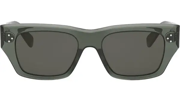 3 Dots HD Green Geometric Sunglasses