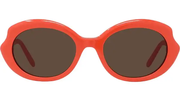 Slim Orange Geometric Sunglasses LW40147I 42E