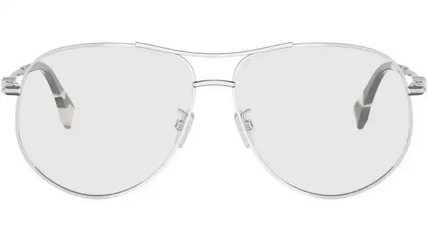 Fendigraphy Silver Pilot Eyeglasses