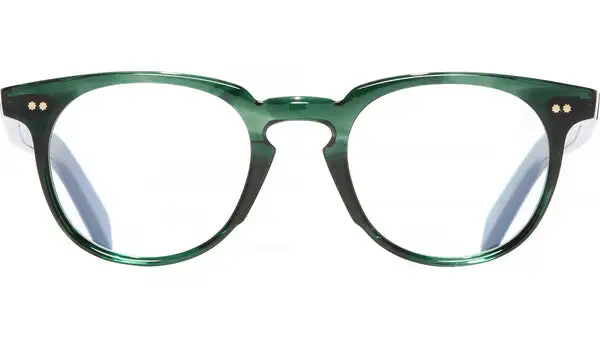 GR09 Optical 03 Verde Scuro A Righe Occhiali da Vista Rotondi
