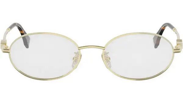 Fendigraphy Gold Oval Eyeglasses