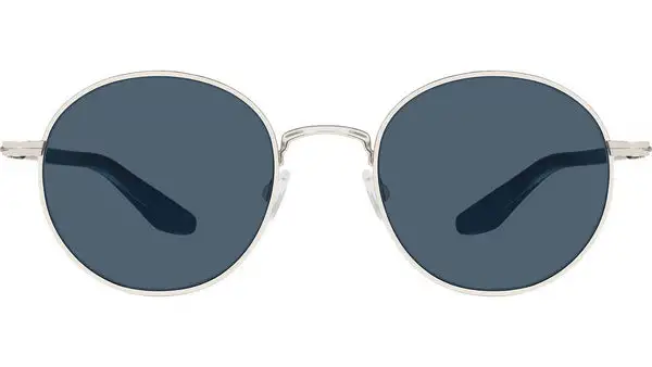 Caster Silver Round Sunglasses