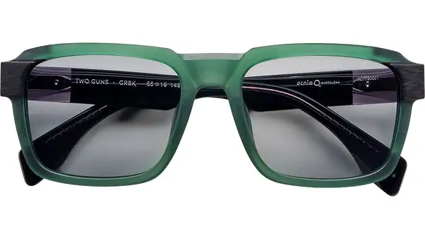 TWO GUNS GRBK Verde Nero Occhiali da Sole