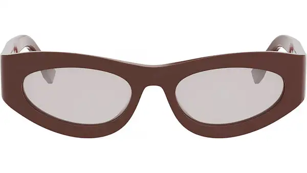 FF Diamonds Bordeaux Oval Sunglasses