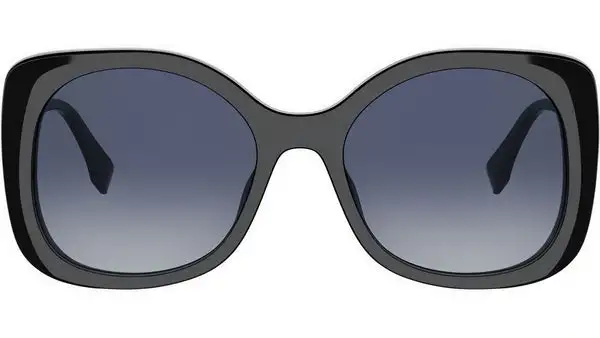 Fendigraphy Shiny Black Butterfly Sunglasses
