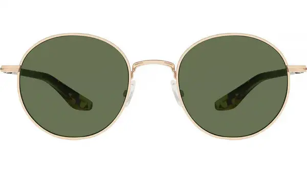 Caster Gold Round Sunglasses