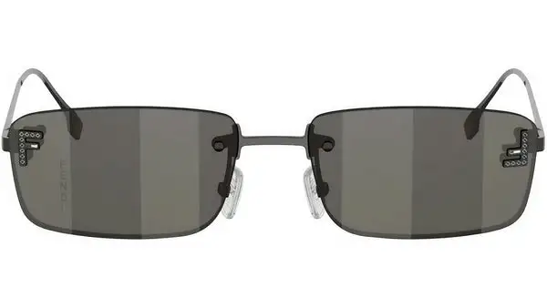 Fendi First Crystal Ruthenium Square Sunglasses