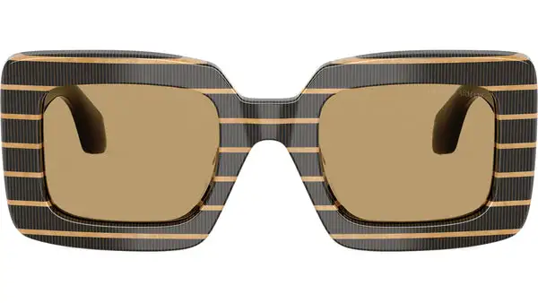 AR 8241U 622673 Nero Rigato Fine Occhiali da Sole