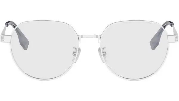 Fendi Sky Silver Round Eyeglasses