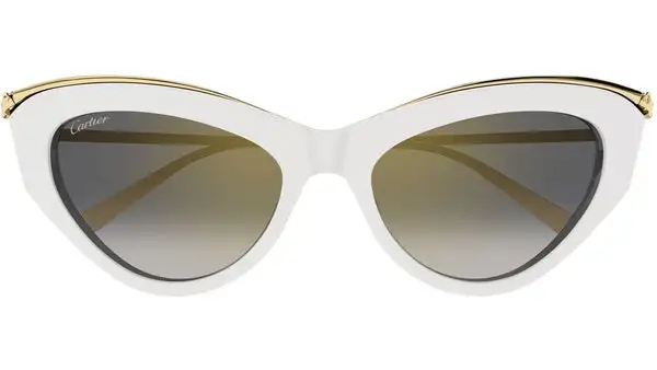CT0596S 005 Bianco Lucido Occhiali da Sole