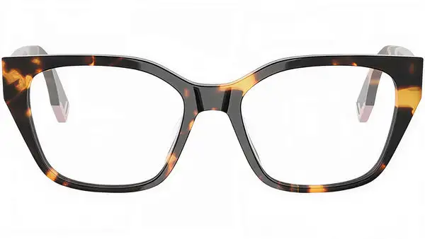 Fendi Way Dark Havana Rectangular Eyeglasses
