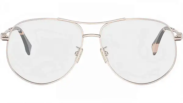 Fendigraphy Rose Gold Pilot Eyeglasses