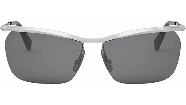 Metal Silver Geometric Sunglasses