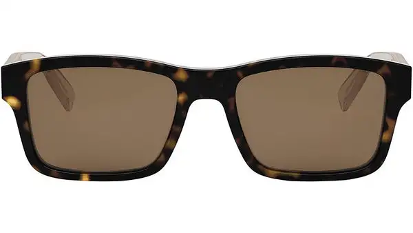 Tubogas Brown Rectangular Sunglasses