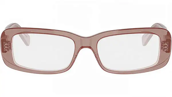 CELINE 3 Dots Pink Rectangular Eyeglasses