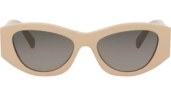 Triomphe Beige Geometric Sunglasses