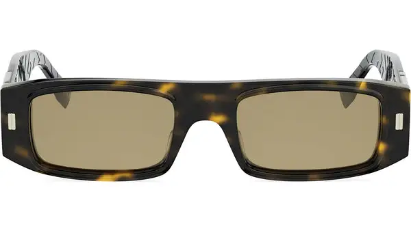 FF Squared Havana Rectangular Sunglasses