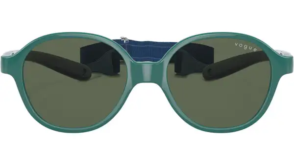 VJ2012 297571 Verde su Gomma Blu Scuro Occhiali da Sole
