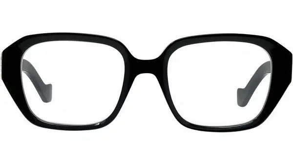 Anagram Black Geometric Eyeglasses