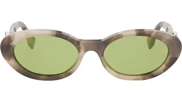 FF Diamonds Grey Oval Sunglasses