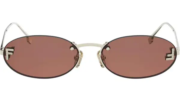 Fendi First Light Gold Oval Sunglasses